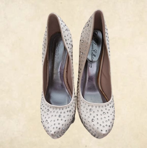 David's Bridal Sparkle Heels - Picture 2 of 6